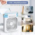 Portable Fan SMILING SHARK Cooling Fan Mini Air Conditioner Evaporative Air Cooler Water Fan with 5 Sprays, 7 Colors LED Personal AC USB Desk Fan Best Office,Home Kitchen,Bedroom,Dorm,Outdoor Camping. 