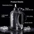 Half Gallon Water Bottle, 1.8L/2.8 L Large Water Bottle with Straw and Portable Handle Strap, Gym Water Bottle for Sports. 