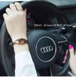 Ladies Fashion Luxury Stainless Steel Watches Casual Wrist Quartz Watches Waist Watch for Woman and Girl.