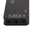 2X 3 Port USB 2.0 Hub External 7.1Ch Sound Card Headset Microphone Adapter for Pc Black. 