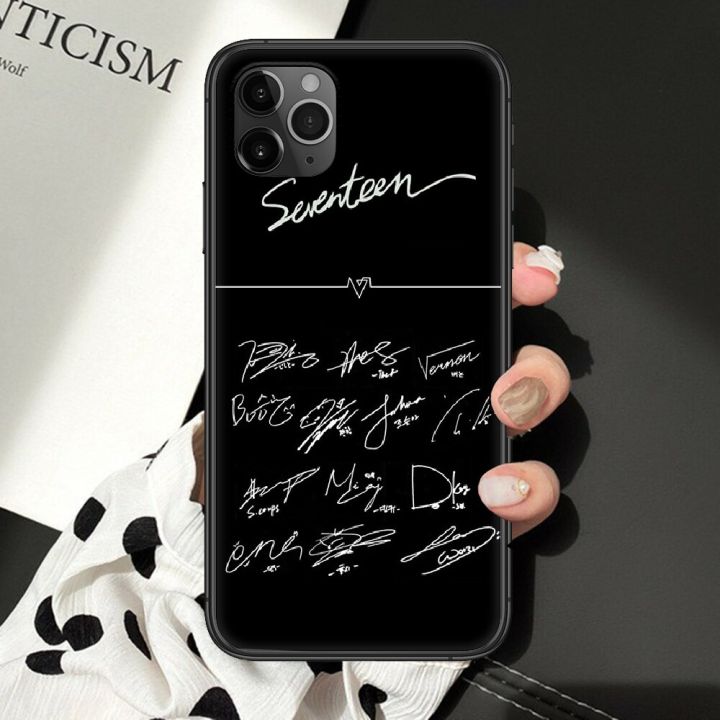 seventeen%20LOGO%20kpop%20Phone%20Case%20For%20iphone%205%205S%20SE%202%206%206S%207%208%2011%2012%20Mini%20Plus%20X%20XS%20XR%20Pro%20Max%20black%20art%20cover%20luxury%20back%20trend%20-%20Image%204