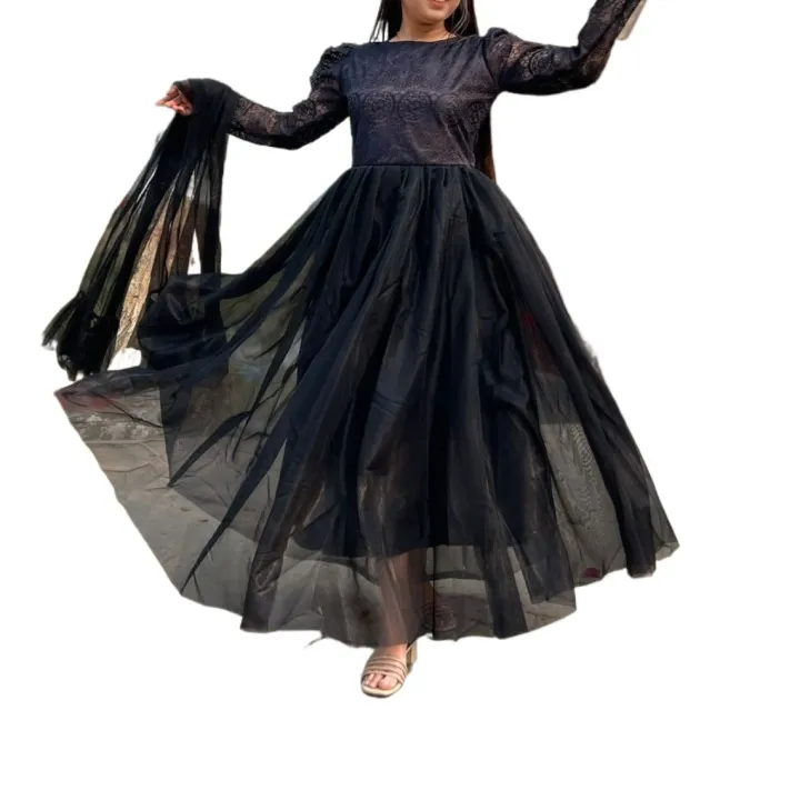 Dream%20Designer%20Black%20Barbie%20Gown%20Made%20by%20Premium%20Soft%20organza%20Tissue%20and%20net%20For%20Women%20-%20Image%204