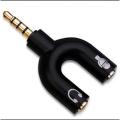 Y Shape 3.5mm Audio Jack To Headphone Microphone Splitter Converter Adaptor. 