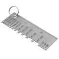 Metal Sheet Thickness Gauge Welding Gage Soldering Inspection Tools Stainless Steel Portable Welder Ruler Wire Gauge.