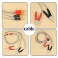 1 pair insulated banana plug clips cable Low Resistance LCR Clip Probe Leads Test Meter Terminal Kelvin New. 