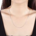925 Sterling Silver Necklace 16/18/20/22/24 inches fine 1.5MM Box chain For Women top quality Fashion Jewelry Christmas Gifts. 