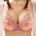 New embroidered underwear cross-border ladies thin cotton bra middle-aged and elderly ladies bra without underwires.