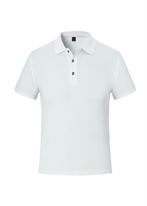 Summer short sleeved polo shirt, men's solid color lapel T-shirt, loose half sleeved T-shirt top