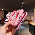 Cartoon Cute Hello Kitty Pink Case For OPPO A15s A15 A54 A9  A5  A7 A5s A12 A3s A12e A1K A53  A32 A33  A92 A52 A31 A37 A93 A39 A57 Reno4 F Reno4  Lite Realme C2 with Doll Holder Stand Crossbody Bag Silicone Soft Cover Casing. 