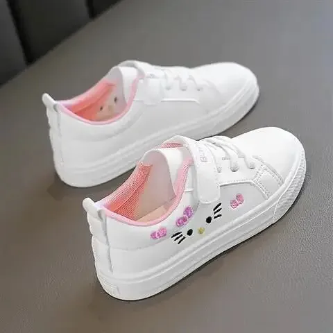 Girl's%20Shoes%20Fashion%20Small%20White%20Shoe%20Summer%20Lightweight%20Lace-up%20Cute%20Cat%20Pattern%20Skateboarding%20Sports%20Shoes%20Casual%20Kid%20Sneakers%20-%20Image%206