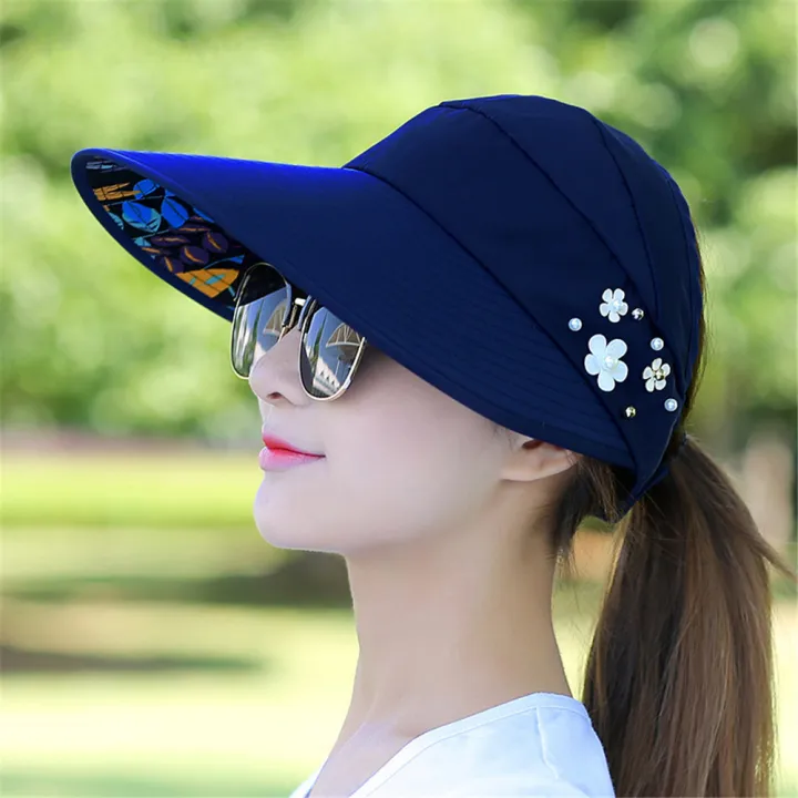 1pc%20Golf%20Sun%20Cap%20Women's%20UPF%2050+%20UV%20Protection%20Wide%20Brim%20Beach%20Sun%20Hat%20Visor%20Hats%20for%20Women%20Wife%20Girls%20Gift%20Uulticolor%20Fashion%20-%20Image%202