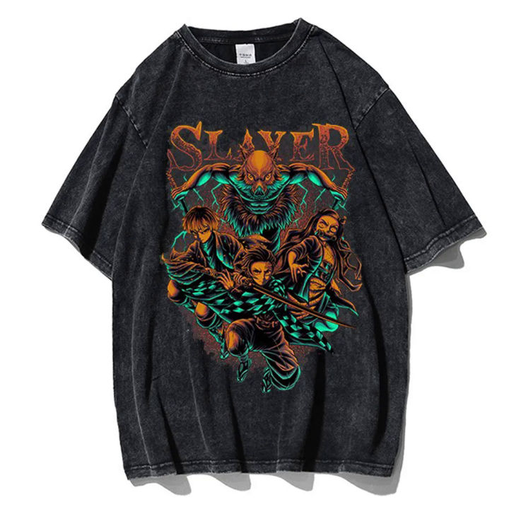 Vintage%20washed%20men%20T-shirts%20anime%20demon%20slayer%20Kamado%20tanjirou%20print%20t%20shirt%20casual%20shirts%20tops%20Y2K%20clothes%20-%20Image%202