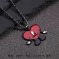 Bad Bunny Bad Bunny Necklace Red Cartoon Love Red Long Titanium Steel Sweater Chain Does Not Fade Wholesale. 