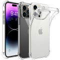 For Apple iPhone 15 / iPhone 15 Plus / iPhone 15 Pro / iPhone 15 Pro Max Luxury Transparent Silicone Protect Back Cover Soft Case. 
