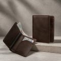 Zays Eco-Friendly Top-Grain Cowhide Leather Bifold Wallet for Men, Slim Compact Wallet 4.3 x 3.3 x 0.4 Inch, 5 Card Slots, 2 Hidden Compartments, 2 Cash Chambers, Microfiber-Lined Pocket, Lightweight 60g.