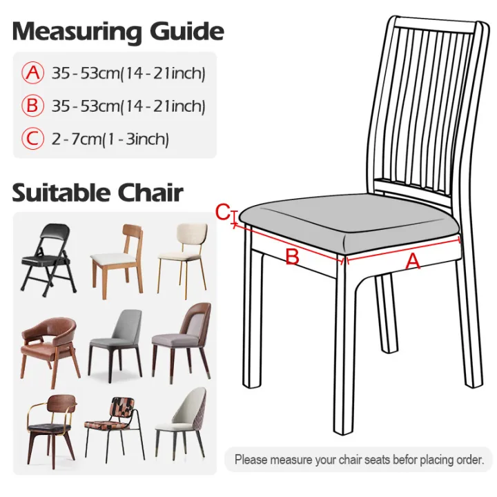 1/2/4/6%20Pcs%20Jacquard%20Chair%20Cover%20For%20Dining%20Room%20Chair%20Seat%20Cover%20Spandex%20Cushion%20Stool%20Removable%20Chair%20Covers%20For%20Wedding%20Home%20-%20Image%202