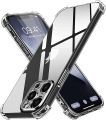 iPhone 14 Pro Max Flexible Clear Transparent Soft TPU Back Case Cover With Bumper. 