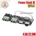QC4.0 QC3.0 LED Dual USB 5V 4.5A 22.5W Micro/Type-C USB Mobile Power Bank 18650 Charging Module Temperature / Circuit Protection. 