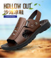 Playboy cow men's sandals summer cowhide slippers men's non-slip beach shoes sandals sandals men's one-piece dropshipping.