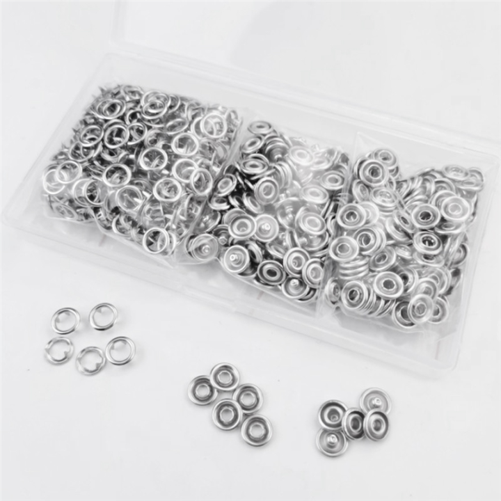 150%20Sets%20Snap%20Button%209.5Mm%20Open%20Snap%20Button%20Snap%20Fasteners%20Kit%20Snaps%20Buttons%20Silver%20for%20Sewing%20and%20Crafting,%20-%20Image%203