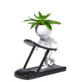 GC Funny Sporting Succulents Potted Plants Pots Yoga Succulent Planter Pots Cactus Plant Pot Flower Pot For Home Office Desk Decoration (excluding Plants). 