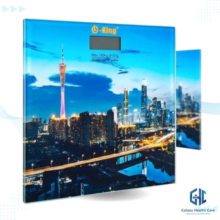 Digital weighing machine with room temperature display for human body weight (various colors) - weight machine