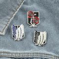 Classic Anime Aot Attack on Titan Brooch Wings of Freedom Enamel Pins Metal Badges Cosplay Collection Accessories Gift for Fans.