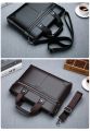 Men's Designer Bag Briefcase Sac Leather Bag Office Men Business Bags Document Organizer Shoulder Laptop Briefcase for Teens.