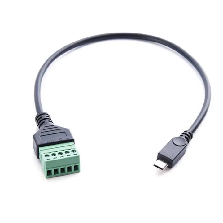 USB%202.0%20Female%20B%20Micro%20usb%20mini%20usb%20Type-C%20Male%20to%205%20Pin%20Female%20Bolt%20Screw%20Connector%20with%20Shield%20Terminal%20Plug%20Adapter%20Cable%201ft%20-%20Image%204