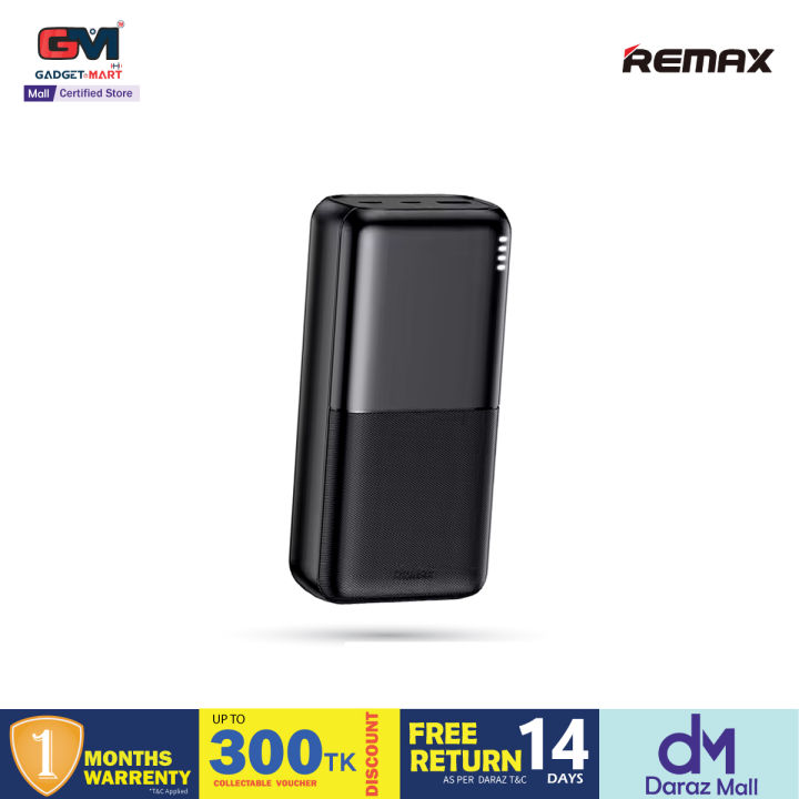 Remax RPP-177 2.4A fast charging power bank 30000mAh LED light High Capacity Power banks
