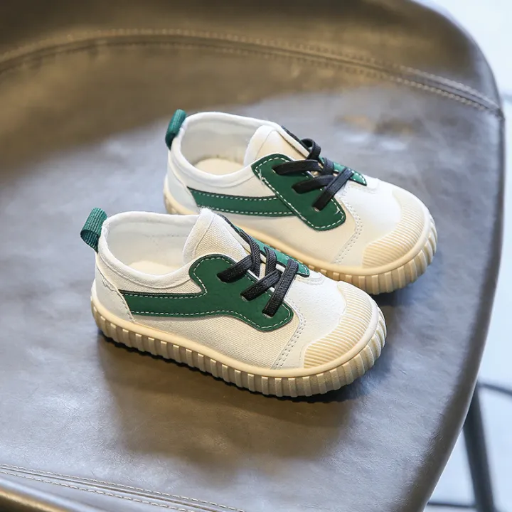 2024%20children's%20shoes%20boys%20color-blocked%20canvas%20shoes%20girls%20baby%20shoes%20small%20white%20shoes%20wholesale%20fashion%20student%20shoes%20bag%20toe%20kick%20anti%20-%20Image%204