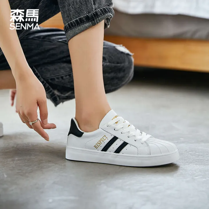 Senma%20Girls%20Little%20White%20Shoes,%20Versatile%20Spring%20Autumn,%20Flat%20Bottom,%20Lightweight%20and%20Minimalist,%20Thin%20Student%20Breathable%20Casual%20Board%20Shoes%20-%20Image%204