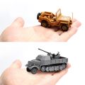 1/72 4D Assembled Military Model Armed Tank Armored Vehicle Willis Jeep Cougar M3A1 Simulation Toy Soldier Models.