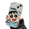 【PeacemPeace】 Lovely Crayon ShinChan Wave Phone Case for iPhone 15 14 11 Pro Max 13 12 Mini XR XS X 8 7 6 6S Plus SE 2020 Soft Silicone Cover. 