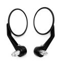 LI Universal Motorcycle Rearview Mirrors 360° Rotation Folding Bar End Side Mirrors For Street Bike Scooters.