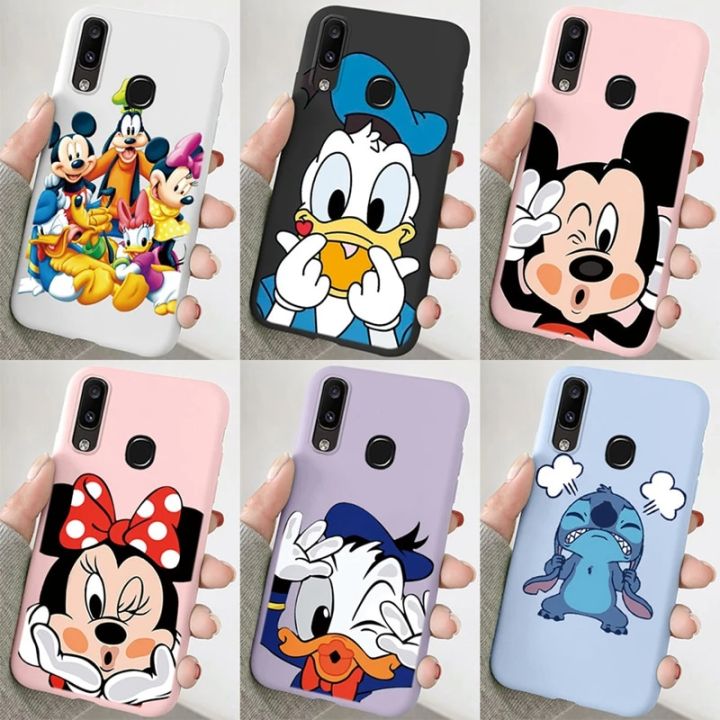 for Samsung Galaxy A20 A20E A 20e 20 E Phone Case Cute Minnie Mouse Mickey Donald Daisy Duck Stitch Soft TPU Silicone Back Cover