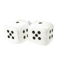 1 Pair Fuzzy Dice Dots Rear View Mirror Hanger Decoration Car Styling Accessories. 