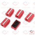 3Pcs 6 Position DIP Switch 2.54mm Pitch Horizontal DIP Switch Six Positions Piano Type Dial DIP Slide Switch For Electronics Circuit PCB. 