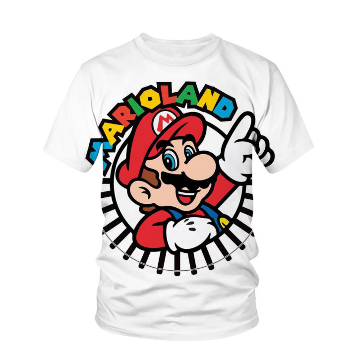 2023 New 3d Animated Super Mario Print Children Adult Same T-Shirt Popular Clothing Casual T-Shirt Breathable Summer Top