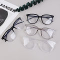 Gradient Transparent Computer Glasses Frame Women Men Anti Blue Light Round Eyewear Glasses Optical Eyeglasses.