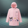 Fairy Printed Pink Children's Raincoat with Zipper & Button System – Girls & Boys | Kindergarten, Preschool & Elementary School | Backpack-Friendly Waterproof Raincoat for Kids. 