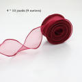 Multi-Use Ribbon Roll Shiny 10Yards Length Gift Satin Ribbon Party Supplies 40mm Width Organza Ribbons for Gift Wrapping. 
