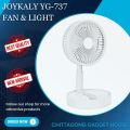 JOYKALY YG-737 AC/DC Rechargeable Lithium Battery Foldable & Movable Table Fan With Light. 