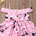 Baby Girl Floral Clothes Newborn Ruffle Short Sleeve Dress. 