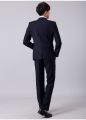 Men's 2 Piece Slim Fit Business Suit Set, 1 Button Black Blazer Jacket Pants Solid Wedding Dress Tux and Trousers. 