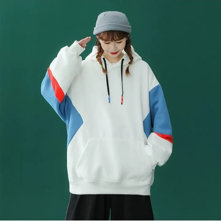 Autumn%20New%20Men's%20and%20Women's%20Patchwork%20Hoodie%20Couple%20Casual%20Loose%20Korean%20Style%20Junior%20High%20School%20Student%20Idle%20Style%20Top%20-%20Image%204