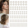 Hair Pearls Stick On Self Adhesive Pearls Stickers Face Pearls Stickers for Hair 132 pcs. 
