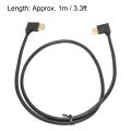 90 Degree Angled 8K DisplayPort 1.4 Cable, Displayport Cable 1.4 Support 8K 60Hz 90 Degree Right Angle for HD Set Top Box for Gaming Monitor for Game Console. 