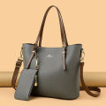 Leather mother and child bag 2024 new trendy handbag, women's bag, large capacity commuter crossbody shoulder bag, tote bag. 