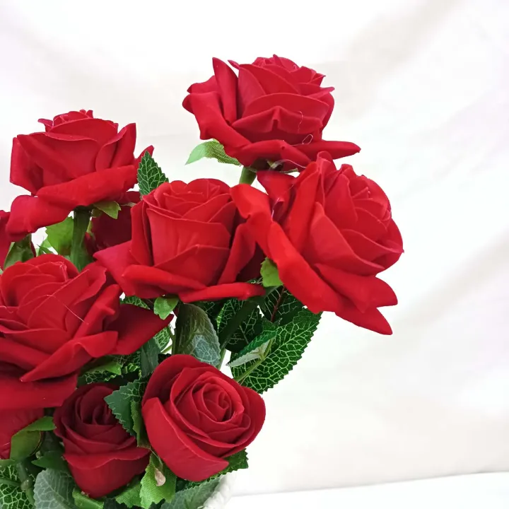 Fantastic%20Flowers%20Multicolor%20Velvet%20Roses%20in%20Guldasta%20Pot%20-%2014-15%20Real%20Looking%20Heads,%20Plastic%20&%20Fabric,%20Includes%20Vase%20&%203%20Sticks%20-%20Home%20&%20Restaurant%20Decoration%20-%20Image%206